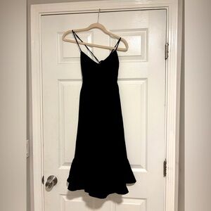 J. Crew Black Midi Dress